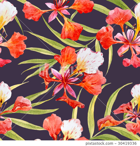Watercolor floral pattern Watercolor floral pattern 30419336