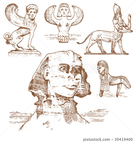 egyptian sphinx and other fantastic creatures 30419400
