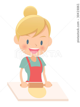 Stretch housewife to cook 30419861