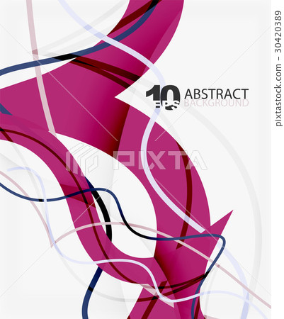 Vector wave lines abstract background 30420389