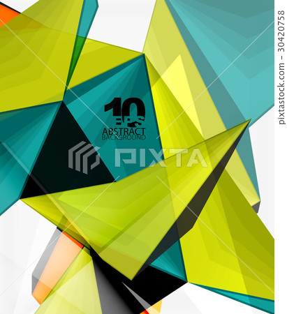 Low poly geometric 3d shape background 30420758