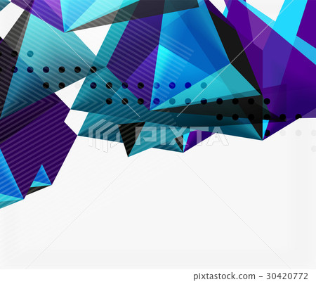 3d triangles geometric vector 30420772
