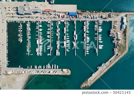 Aerial view of marina in Bar Aerial view of marina in Bar 30421145