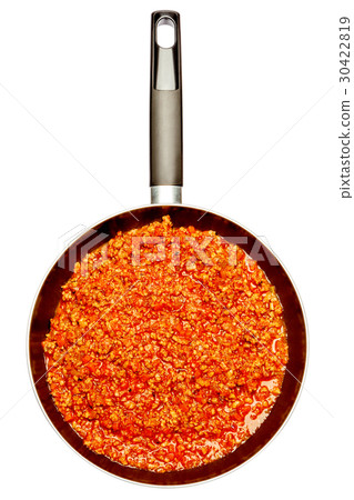 Spaghetti bolognese sauce on a pan Spaghetti bolognese sauce on a pan 30422819