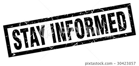 square grunge black stay informed stamp 30423857