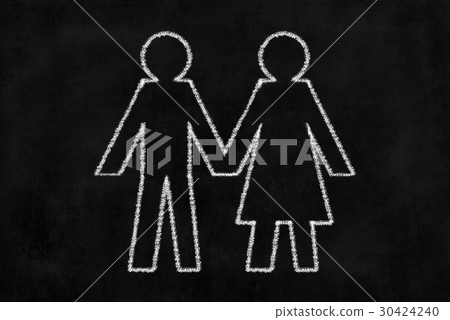 Man and Woman Drawing. Man and Woman Drawing. 30424240