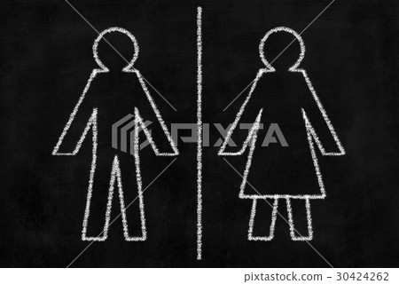Man and Woman Hand drawing. 30424262