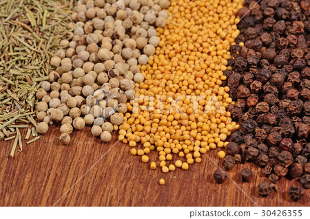 Heap of different dry spices Heap of different dry spices 30426355