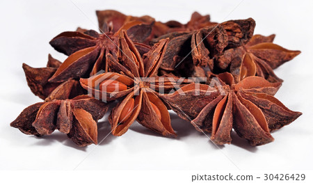 Star anise on a white Star anise on a white 30426429