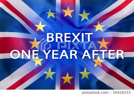 Flags of the United Kingdom and the European Union 30426555