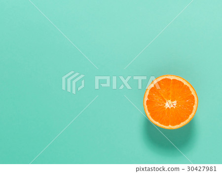 Halved fresh orange 30427981