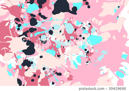 Pink turquoise black ink splashes background 30429690