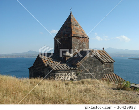 Sevan monastery over Lake Sevan 30429988