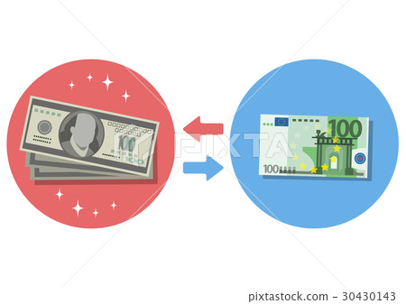 Illustration Materials Dollar high and euro depreciation 30430143
