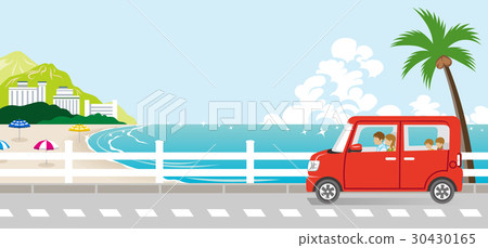 Summer coastline drive family 30430165