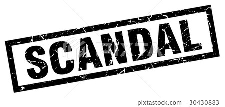 square grunge black scandal stamp 30430883