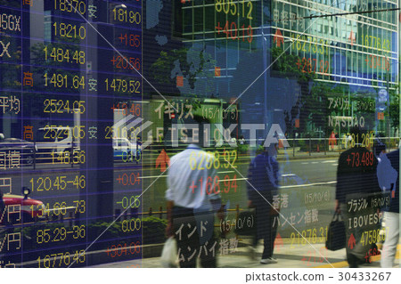 Stock price board people 30433267