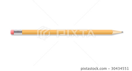 Realistic drawing pencil with rubber end Realistic drawing pencil with rubber end 30434551