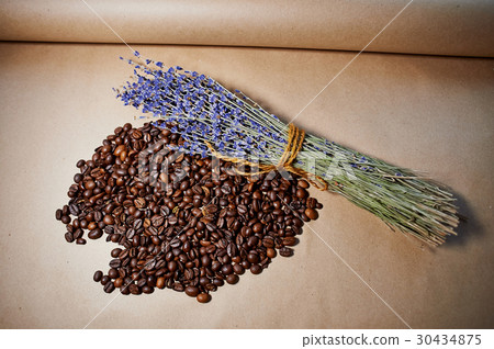 Aroma coffee beans with lavender Aroma coffee beans with lavender 30434875