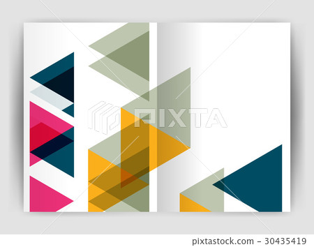 Vector triangle business annual report cover print 30435419