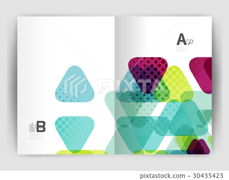 Vector triangle business annual report cover print - Stock Illustration ...