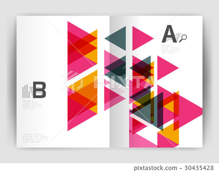 Vector triangle business annual report cover print - Stock Illustration ...
