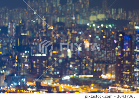 Blurred bokeh light residence area 30437363
