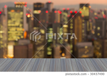 Blurred bokeh light Office building downtown 30437490