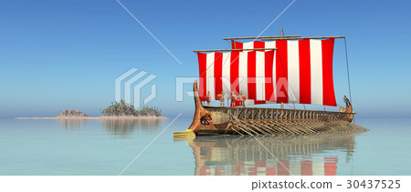 Warship of ancient Greece 30437525