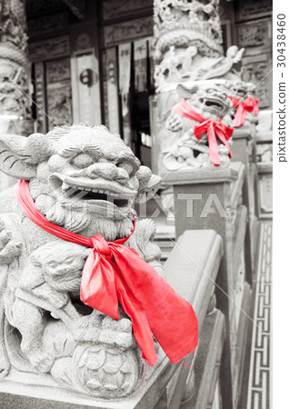 Little stone lions of Buddhism temple Little stone lions of Buddhism temple 30438460
