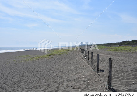 初夏藍天和海灘Tsujido海岸 30438469