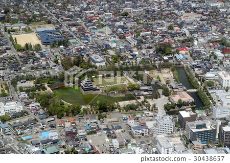 Aerial photograph near Matsumoto castle 30438657