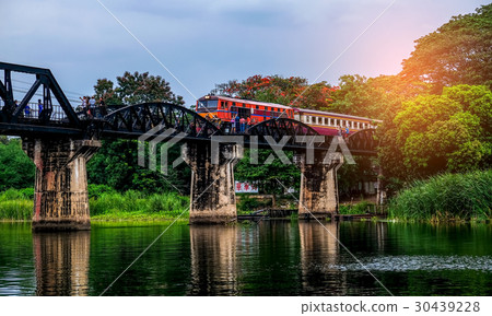 Bridge of River Kwai in kANCHANABURI, THAILAND. 30439228