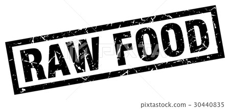 square grunge black raw food stamp - Stock Illustration [30440835] - PIXTA