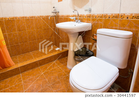 Bathroom combined with toilet in the hotel Bathroom combined with toilet in the hotel 30441597