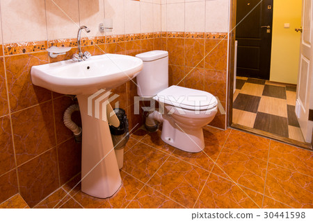 Bathroom in the hotel, washbasin and toilet Bathroom in the hotel, washbasin and toilet 30441598