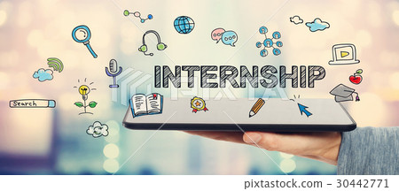 Internship concept with man holding a tablet 30442771