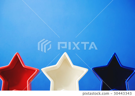 4th of July decorations on blue background 30443343