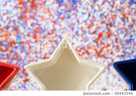 4th of July decorations on sparkling background 4th of July decorations on sparkling background 30443344