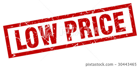 square grunge red low price stamp 30443465