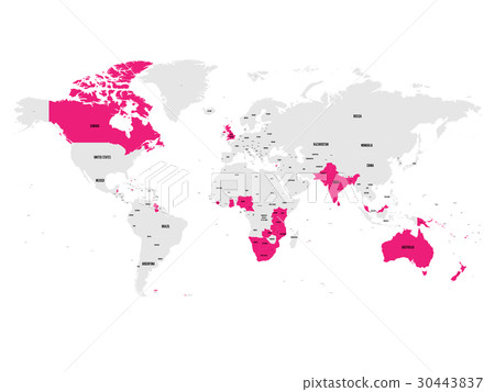 Member states of the British Commonwealth pink 30443837