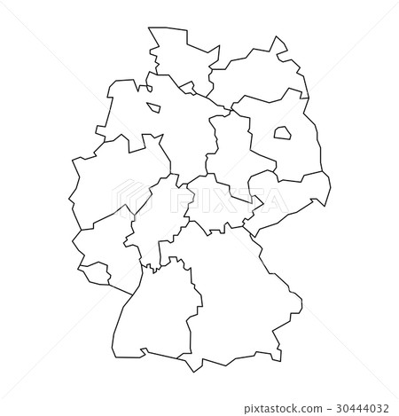 Map of Germany devided to 13 federal states and 3 Map of Germany devided to 13 federal states and 3 30444032