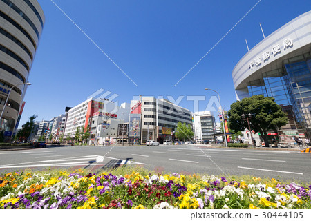 Nagoya City Chikusa-ku Imawake city scenery Imaike intersection Chikusa post office 30444105