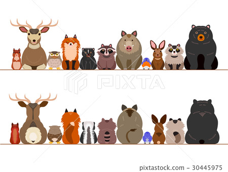 Forest animals border 30445975