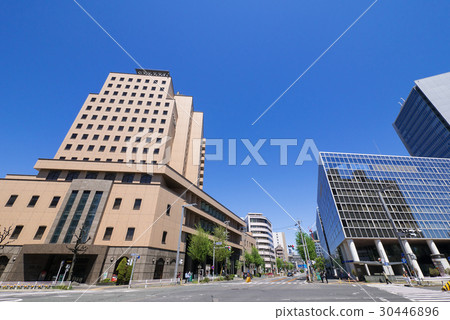 Nagoya City Chita-ku Urban landscape Nishiki-dori New Chikusa Bashi cross street Chizura building Hotel Mielparque Nagoya 30446896