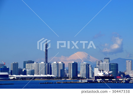 Minatomirai district and Mt. Fuji Minatomirai district and Mt. Fuji 30447338