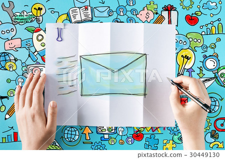 Email with colorful illustrations Email with colorful illustrations 30449130