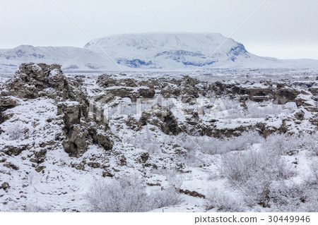 Winter landscape Dimmuborgir Lake Myvatn, Iceland Winter landscape Dimmuborgir Lake Myvatn, Iceland 30449946