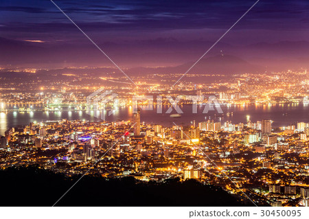 George Town city view from Penang Hill, Malaysia 30450095