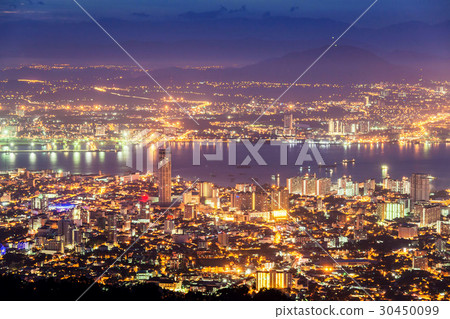 George Town city view from Penang Hill, Malaysia 30450099